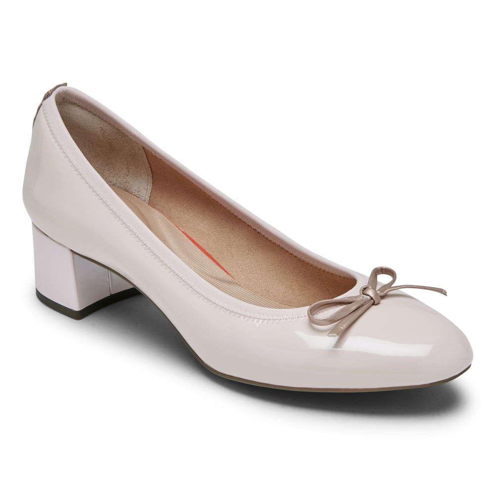 Rockport Womens Pumps Silver - Total Motion Sydney Bow - UK 457-VUWCPE